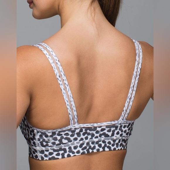 Lululemon Straight Up Bra Ace Spot White Black/Dottie Dash | EUC!!🖤 - Picture 3 of 9
